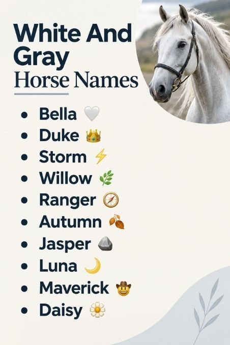 White And Gray Horse Names