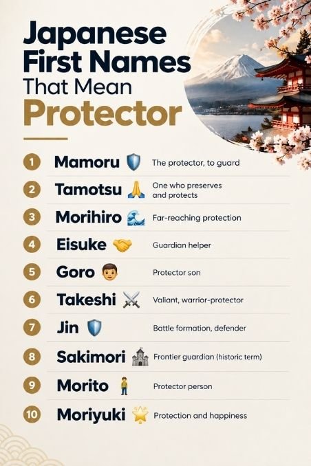 Japanese First Names That Mean Protector