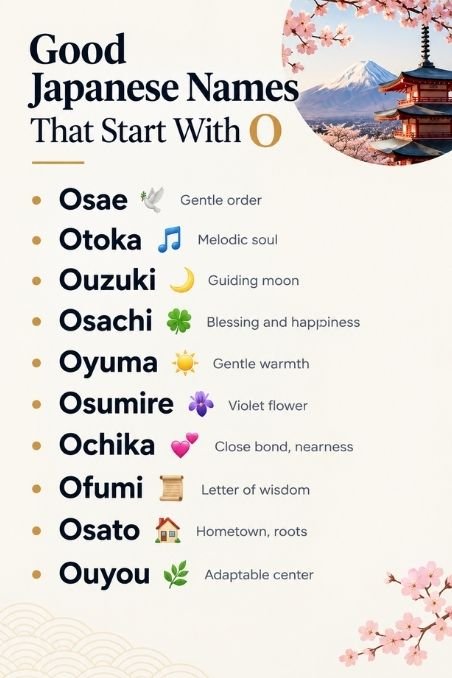 Good Japanese Names That Start With O