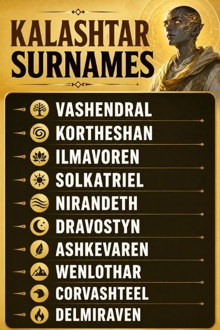 Kalashtar Surnames