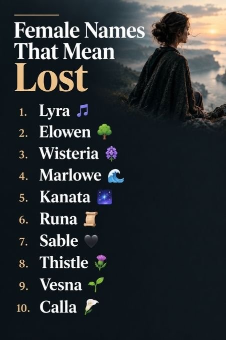 Female Names That Mean Lost