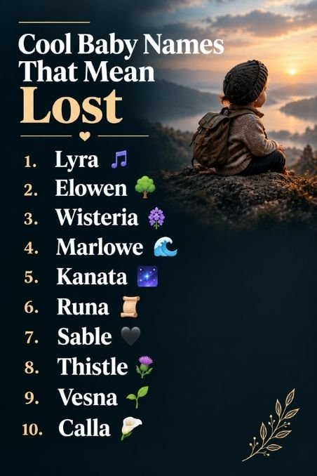 Cool Baby Names That Mean Lost