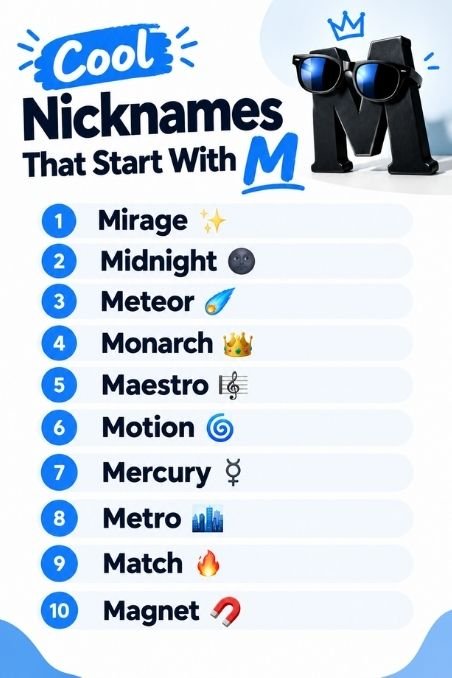 Cool Nicknames That Start With M