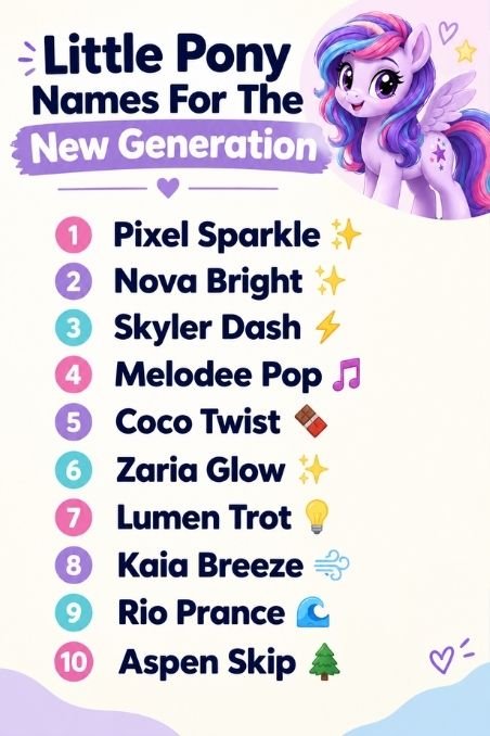 Little Pony Names For The New Generation