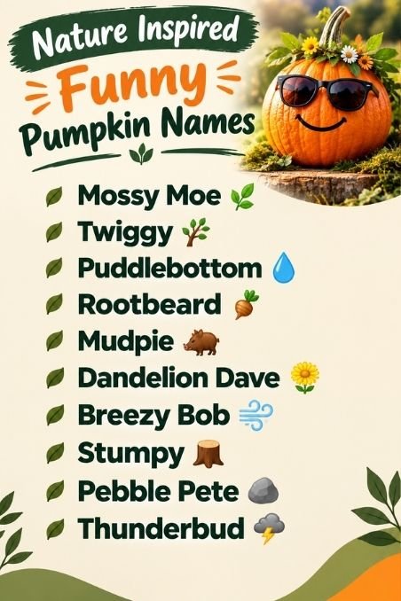 Nature Inspired Funny Pumpkin Names