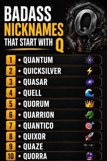 Badass Nicknames That Start With Q