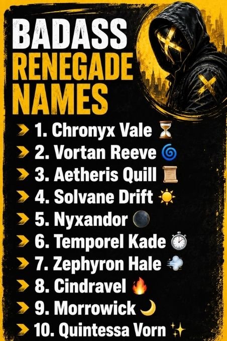 Badass Renegade Names