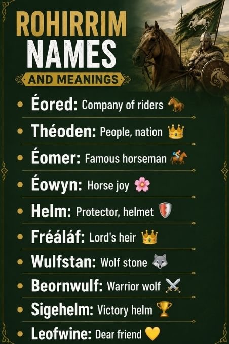 Rohirrim Names and Meanings
