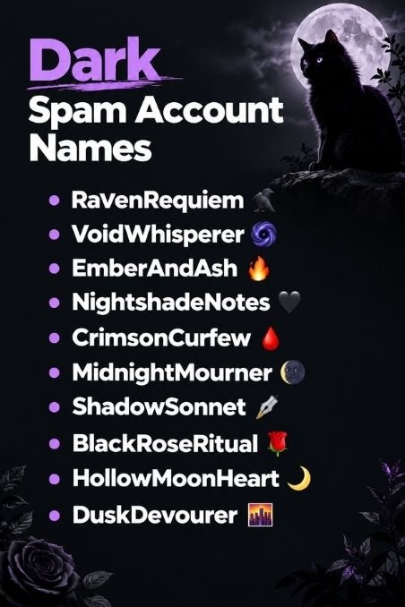 Dark Spam Account Names