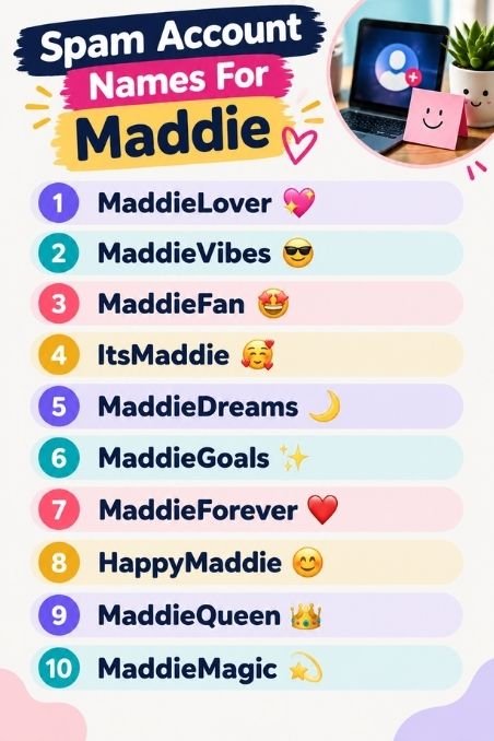 Spam Account Names For Maddie