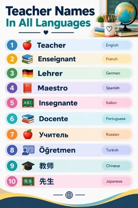 Teacher Names In All Languages