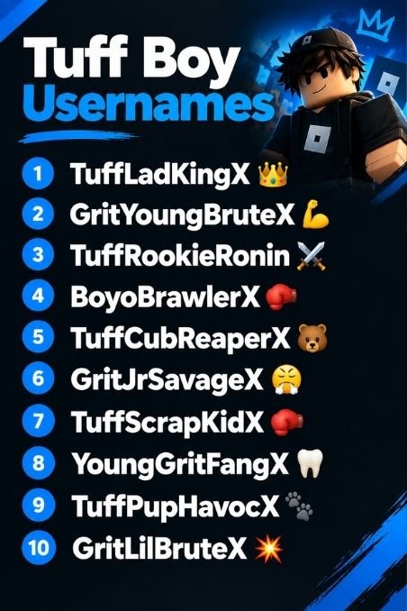 Tuff Boy Usernames