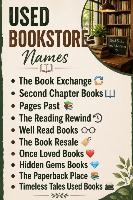 Used Bookstore Names
