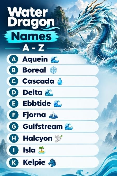 Water Dragon Names A-Z