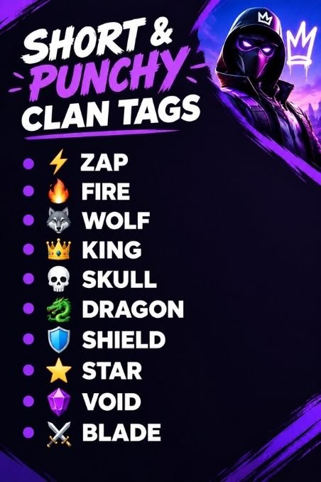 SHORT & PUNCHY CLAN TAGS