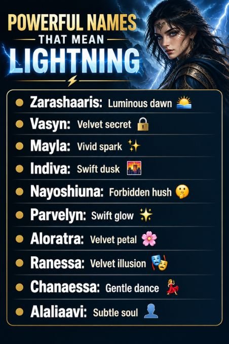 Powerful Names That Mean Lightning