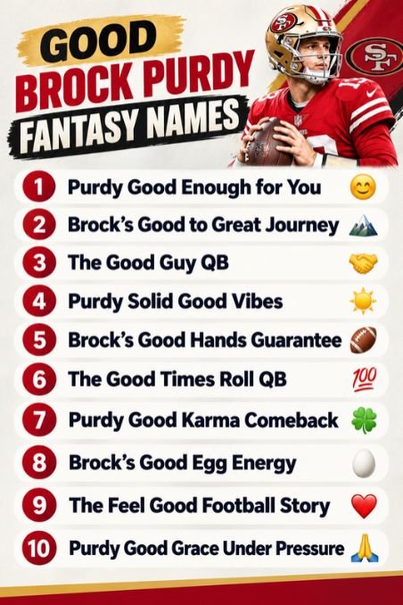 Good Brock Purdy Fantasy Names