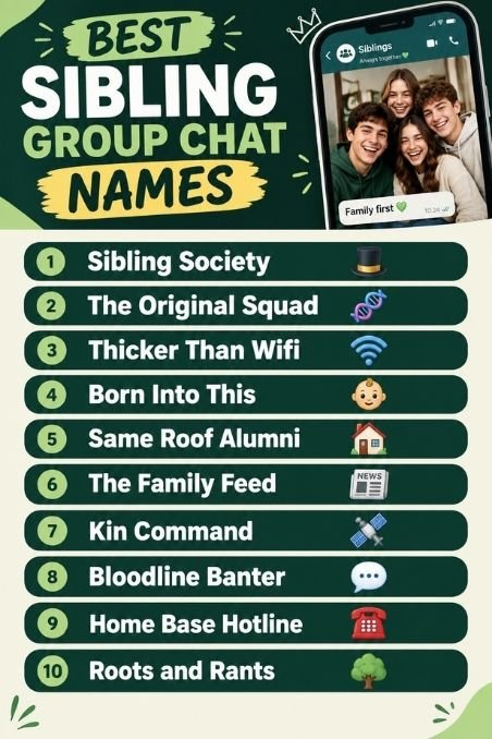 Best Sibling Group Chat Names