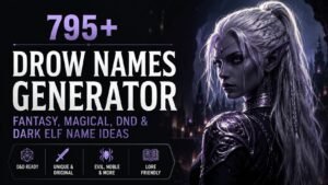 Drow Names: 795+ You’ll Wish You Found Sooner: Cool, DnD, BG3, Dark Elf & Unique Picks