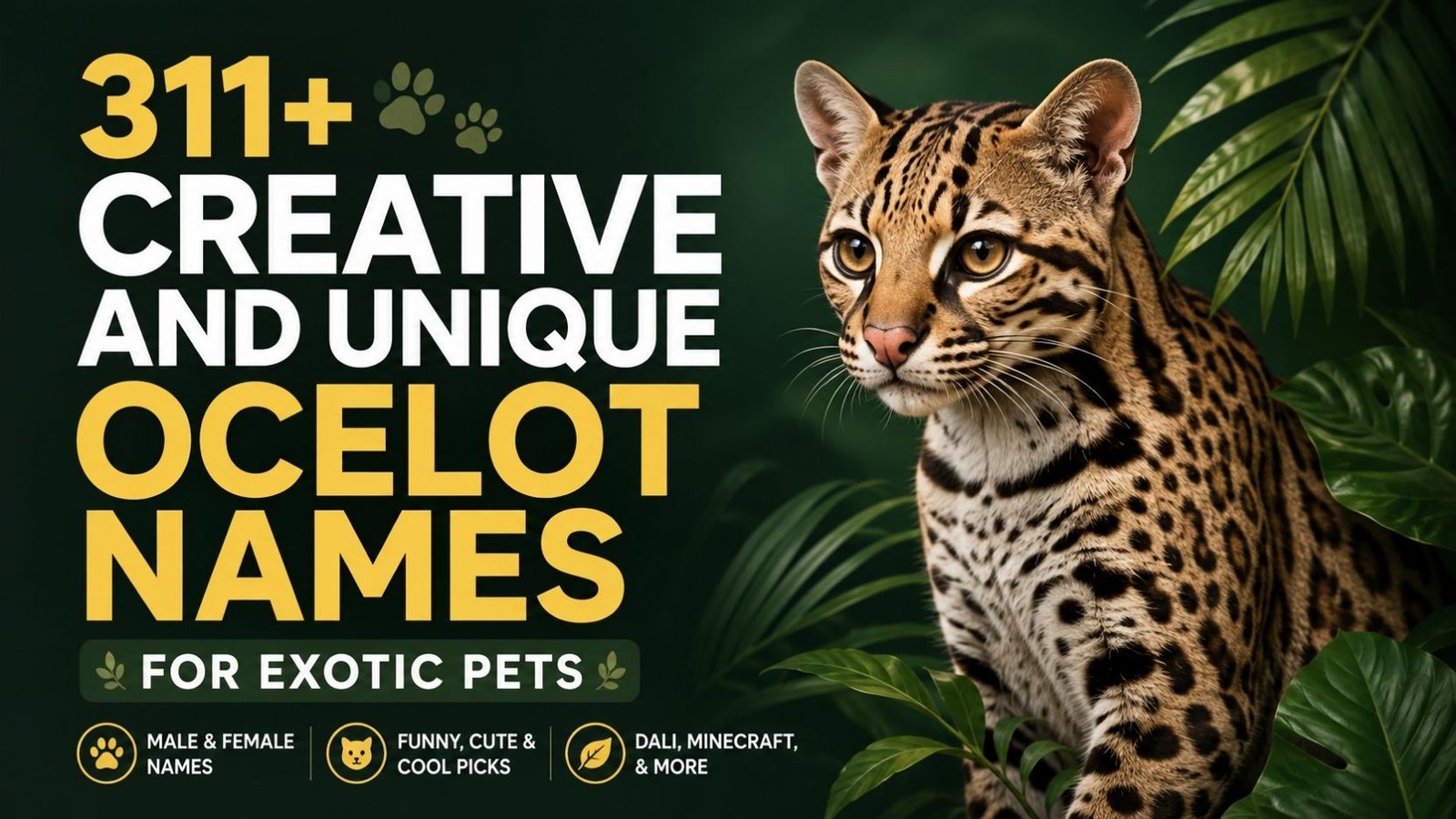 311+ Ocelot Names That Will Surprise You: Wild, Rare, Funny and Unforgettable Picks
