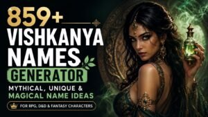 859+ Vishkanya Names Generator 2026: Mythical, Magical & Dangerously Beautiful Names You’ll Want to Steal