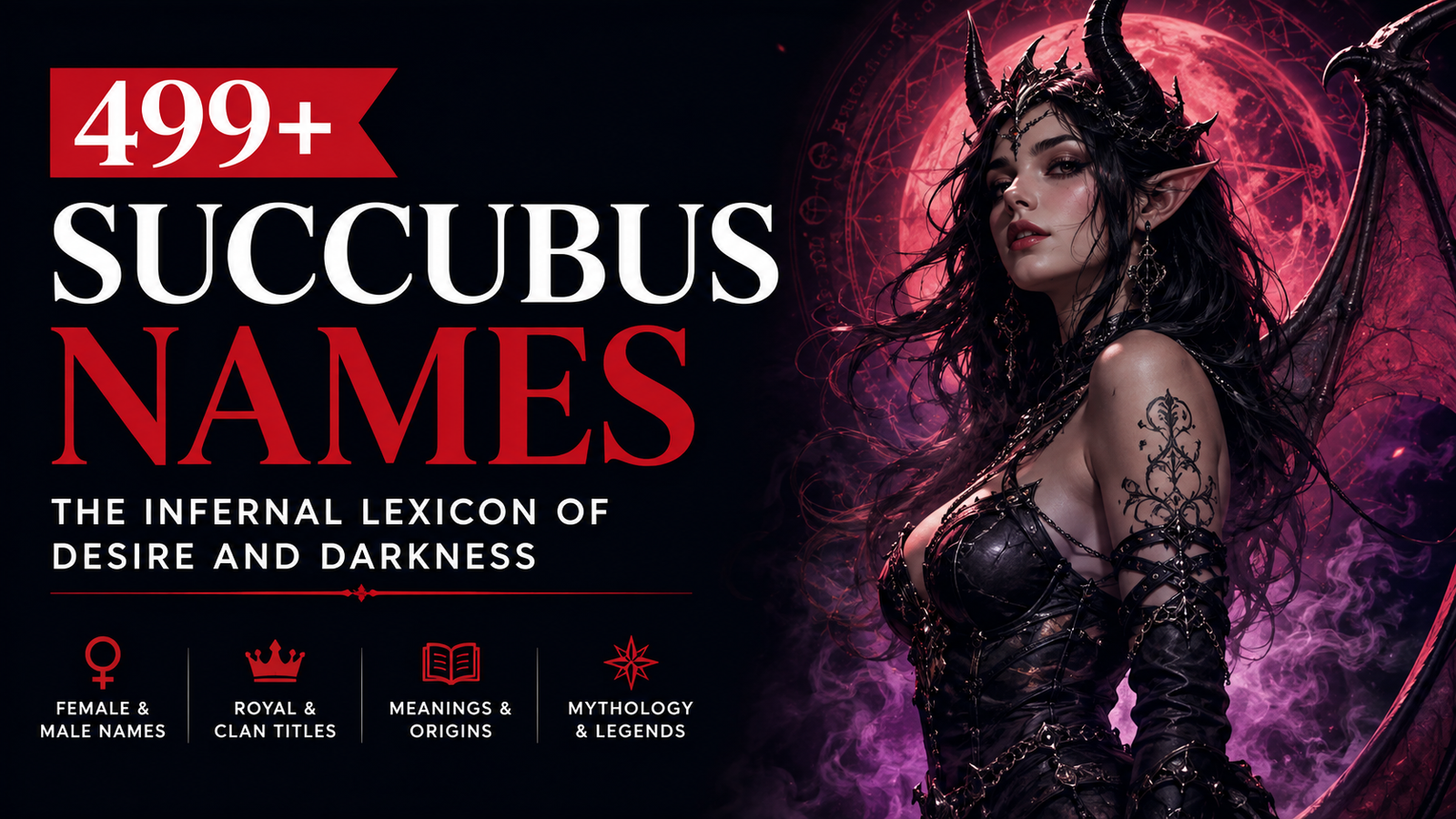 499+ Succubus Names: That Sound Seductive, Dark & Unforgettable