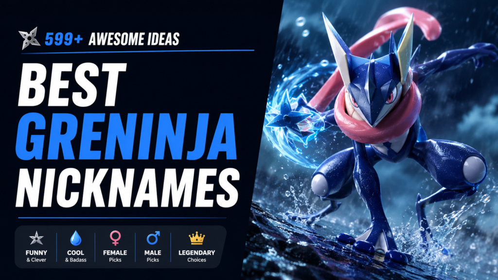 599+ Greninja Nicknames That Are Seriously Unforgettable From Funny to Badass