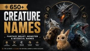 Creature Names: 650+ Epic Fantasy Beasts, Monsters & Mythical Names You’ll Want to Steal