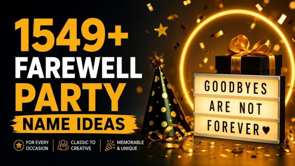 Farewell Party Name Ideas: 1549+ That Will Make Your Goodbye Unforgettable