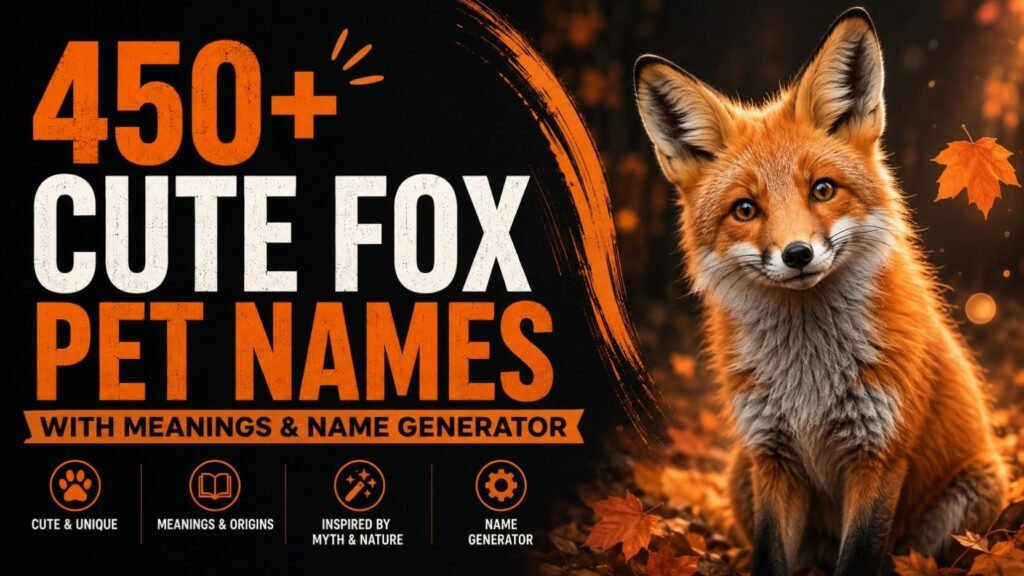 450+ Fox Names: That Are Almost Too Cute to Ignore With Meanings and a Fun Name Generator