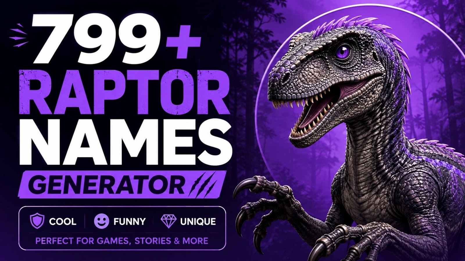 Raptor Names: 799+ That Will Make Your Dino Stand Out Cool, Funny, Unique, and Surprisingly Good