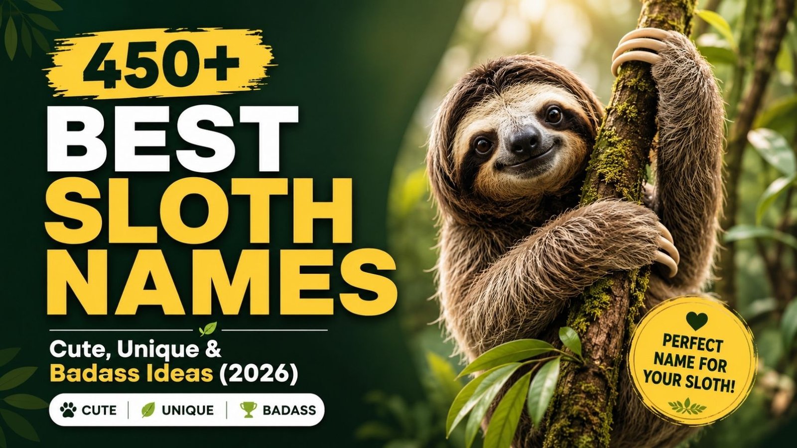 450+ Best Sloth Names You’ll Wish You Found Sooner: Cute, Funny, Cool & More