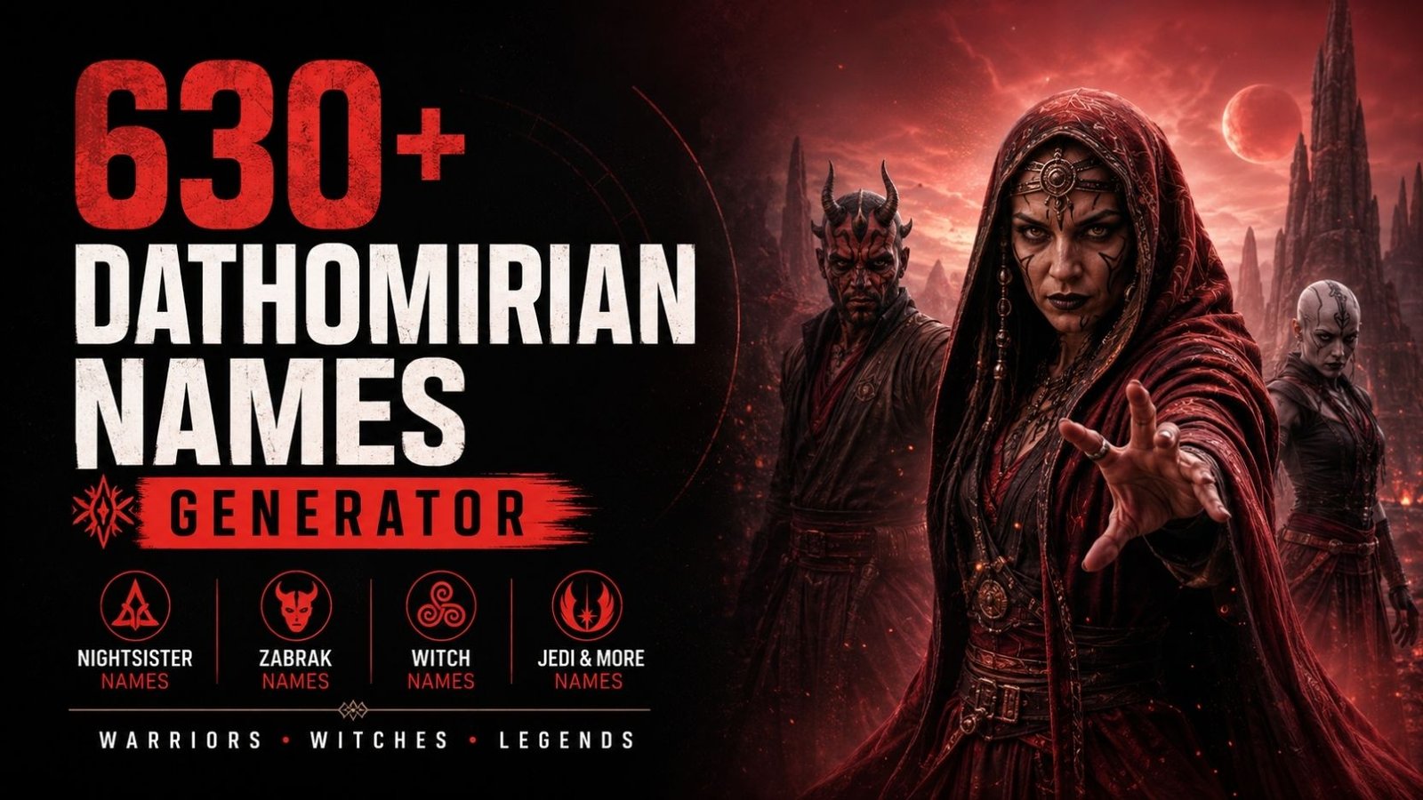 Dathomirian Names 630+ You Have Never Heard Before: Dark, Powerful & Magical Star Wars Ideas