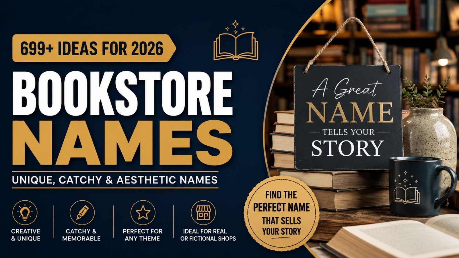 699+ Bookstore Names That Readers Will Love: Unique, Catchy, Cute & Surprisingly Creative Ideas