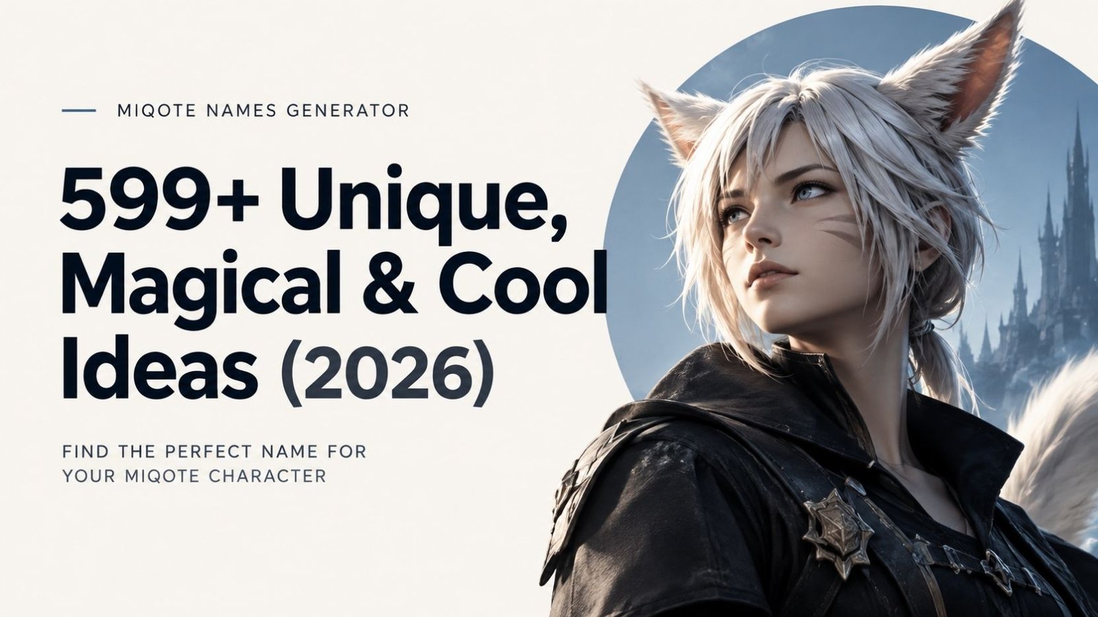 Miqote Names Generator: 599+ Magical, Cool & Surprisingly Perfect Ideas You’ll Want to Steal