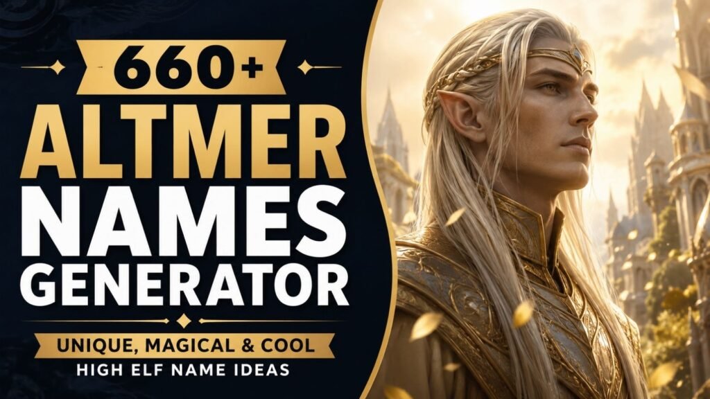 Altmer Names: 660+ You’ll Wish You Found Sooner: Magical, Rare & Unforgettable High Elf Ideas