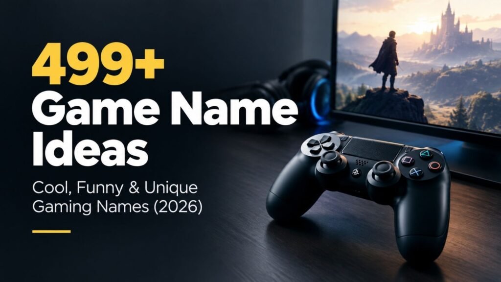 499+ Game Name Ideas You’ll Want to Steal: Cool, Funny, Unique, Picks That Stand Out