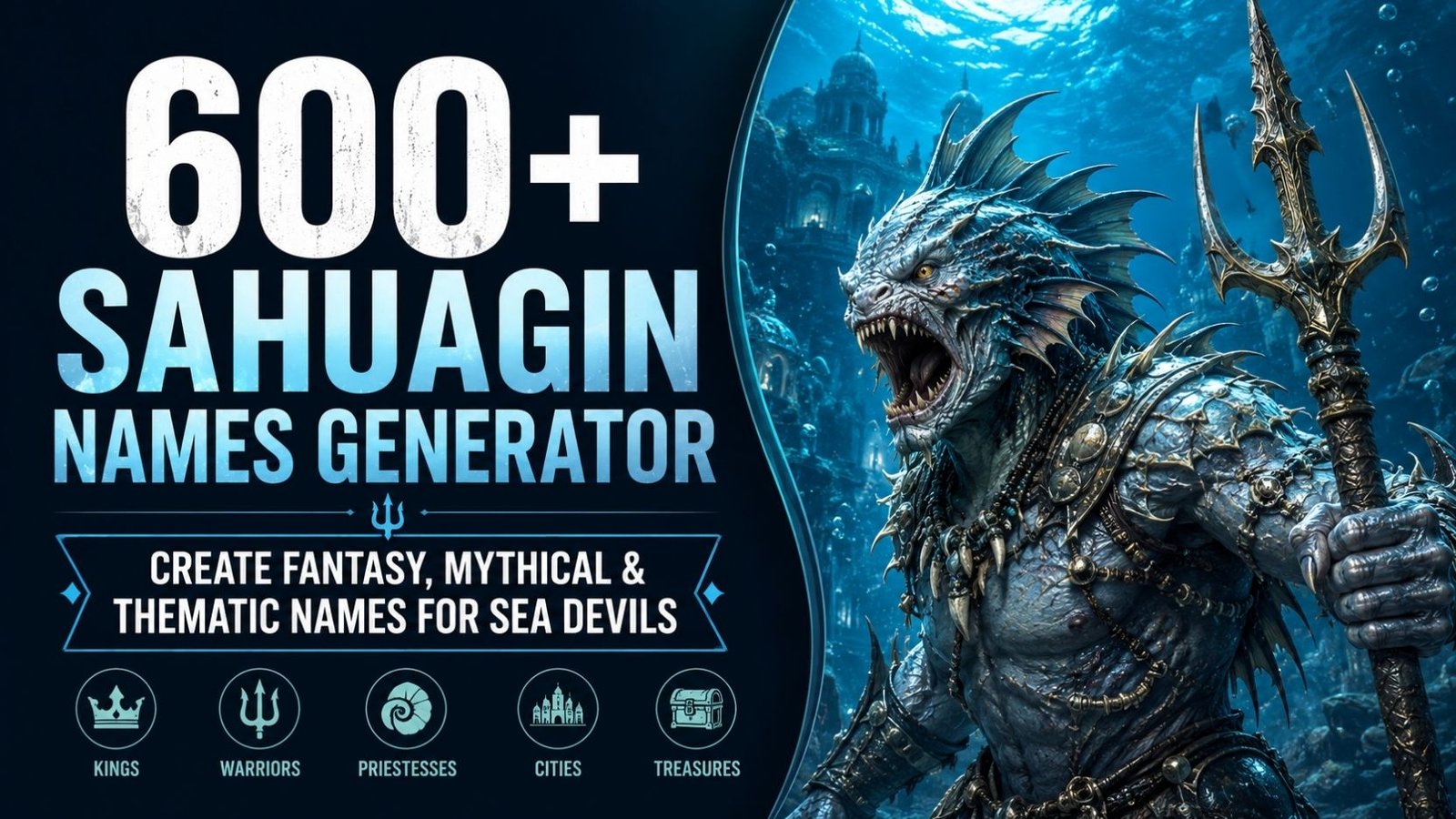 Sahuagin Names 600+ That Are Seriously Unforgettable: Cool, Funny & Mythical Picks